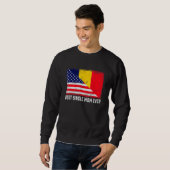 アメリカ国旗とチャド最高の国旗独身のモマエバーFam スウェットシャツ (正面フル)