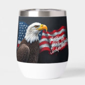 アメリカ国旗とハクトウワシの7月4日アート (背面)