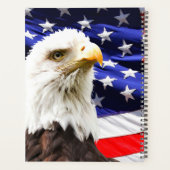 アメリカ国旗とハゲのワシ プランナー手帳 (裏面)
