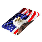 アメリカ国旗とハゲのワシ マグネット (左側)
