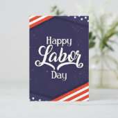 アメリカ国旗とハッピーラバーデーお祝い サンキューカード (スタンド正面)