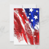 アメリカ国旗とハッピーラバーデーお祝い サンキューカード (裏面)