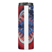 アメリカ国旗とフラクタルのブレンド タンブラー (裏面)