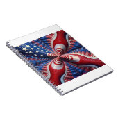 アメリカ国旗とフラクタルのブレンド ノートブック (右側)