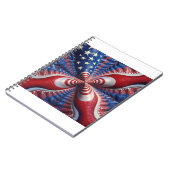 アメリカ国旗とフラクタルのブレンド ノートブック (左側)