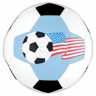 アメリカ国旗とブルーのサッカーボールデザイン サッカーボール