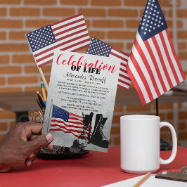 アメリカ国旗とブーツの追悼式 招待状