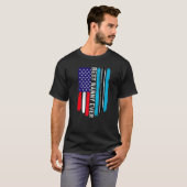 アメリカ国旗とボツワナ最高のファンニ Tシャツ (正面フル)