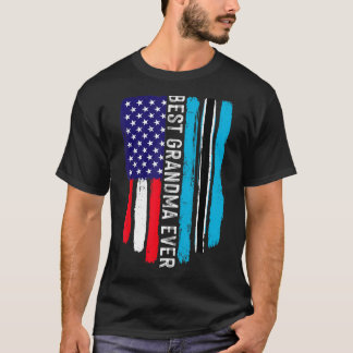 アメリカ国旗とボツワナ最高の国旗Ever Fa Tシャツ