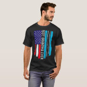 アメリカ国旗とボツワナ最高の国旗Ever Fa Tシャツ (正面フル)