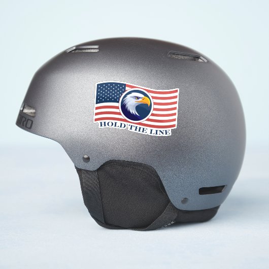 アメリカ国旗とワシを掲げる シール (ヘルメット側面)