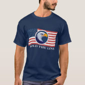 アメリカ国旗とワシを掲げる Tシャツ (正面)