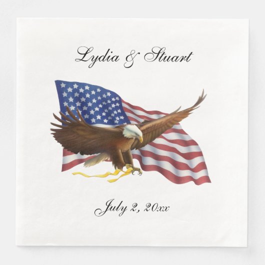 アメリカ国旗とワシ (正面)