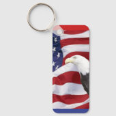 アメリカ国旗とワシ キーホルダー (正面)