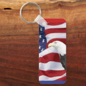 アメリカ国旗とワシ キーホルダー (正面)