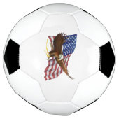 アメリカ国旗とワシ サッカーボール (回転)