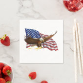 アメリカ国旗とワシ スタンダードカクテルナプキン (インサイチュ)
