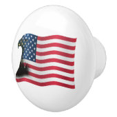 アメリカ国旗とワシ セラミックノブ (右)