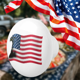 アメリカ国旗とワシ セラミックノブ