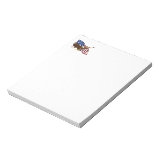アメリカ国旗とワシ ノートパッド (回転)