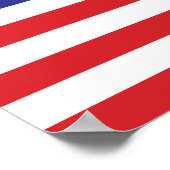 アメリカ国旗とワシ ポスター (角)