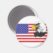 アメリカ国旗とワシ マグネット (正面/裏面)