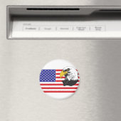 アメリカ国旗とワシ マグネット (インサイチュ (食洗機))
