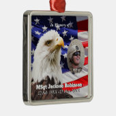 アメリカ国旗とワシ メタルオーナメント (右)