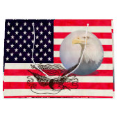 アメリカ国旗とワシ ラージペーパーバッグ (正面)