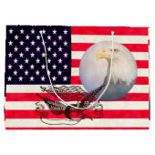 アメリカ国旗とワシ ラージペーパーバッグ (裏面)