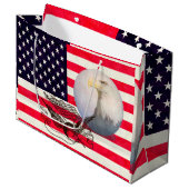 アメリカ国旗とワシ ラージペーパーバッグ (正面アングル)