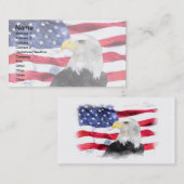 アメリカ国旗とワシ 名刺