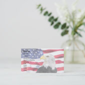 アメリカ国旗とワシ 名刺