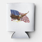 アメリカ国旗とワシ 缶クーラー (正面)