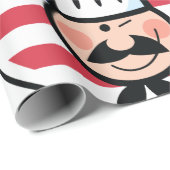 アメリカ国旗と一緒にシェフを歓迎しよう！ ラッピングペーパー (ロールコーナー)
