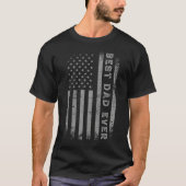 アメリカ国旗と一緒に最高の父 Tシャツ (正面)
