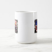 アメリカ国旗と兵士のマグカップを持つイーグル コーヒーマグカップ (中央)