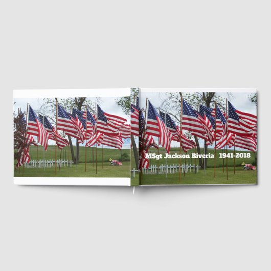 アメリカ国旗と十字軍隊記念碑 ゲストブック (全面)