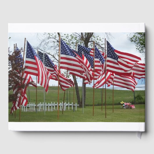 アメリカ国旗と十字軍隊記念碑 ゲストブック (裏面)