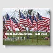 アメリカ国旗と十字軍隊記念碑 ゲストブック (正面)