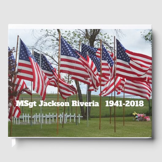 アメリカ国旗と十字軍隊記念碑 ゲストブック (正面)