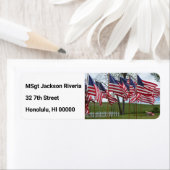 アメリカ国旗と十字 ラベル (インサイチュ)