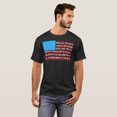 アメリカ国旗と国歌の歌詞 Tシャツ (正面フル)