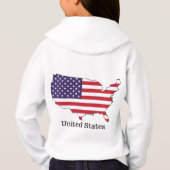 アメリカ国旗と地図の記念品デザイン (裏面)