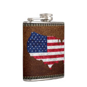 アメリカ国旗と地図 フラスク (右)