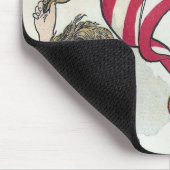 アメリカ国旗と子供 マウスパッド (コーナー)