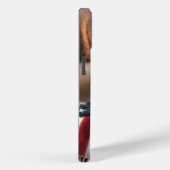 アメリカ国旗と子猫を持つ女の子 Case-Mate iPhoneケース (裏面 / 右)