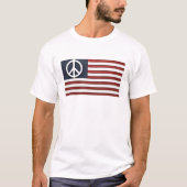 アメリカ国旗と平和のサインTシャツ – Zazzle Tシャツ (正面)