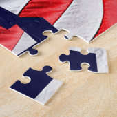 アメリカ国旗と文字「A」写真パズル ジグソーパズル (側面)