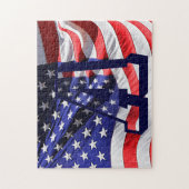 アメリカ国旗と文字「A」写真パズル ジグソーパズル (縦)